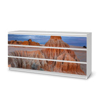 Möbelfolie Outback Australia - IKEA Malm Kommode 6 Schubladen (breit) - weiss