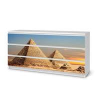 Möbelfolie Pyramids - IKEA Malm Kommode 6 Schubladen (breit) - weiss