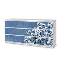Möbelfolie Spring Tree - IKEA Malm Kommode 6 Schubladen (breit) - weiss