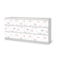 Möbelfolie Sweet Dreams - IKEA Malm Kommode 6 Schubladen (breit) - weiss