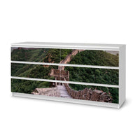 Möbelfolie The Great Wall - IKEA Malm Kommode 6 Schubladen (breit) - weiss