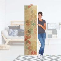 Möbelfolie 3D Retro - IKEA Pax Schrank 201 cm Höhe - 1 Tür - Folie