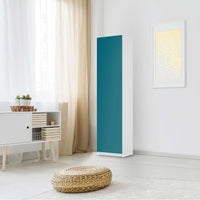 Möbelfolie Türkisgrün Dark - IKEA Pax Schrank 201 cm Höhe - 1 Tür - Schlafzimmer