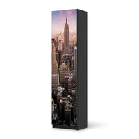 Möbelfolie Big Apple - IKEA Pax Schrank 201 cm Höhe - 1 Tür - schwarz