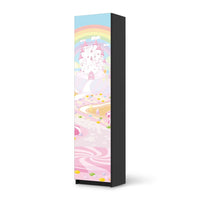 Möbelfolie Candyland - IKEA Pax Schrank 201 cm Höhe - 1 Tür - schwarz