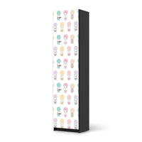 Möbelfolie Flying Animals - IKEA Pax Schrank 201 cm Höhe - 1 Tür - schwarz