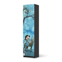 Möbelfolie Nocturnal Pleasure - IKEA Pax Schrank 201 cm Höhe - 1 Tür - schwarz