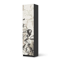 Möbelfolie Styleful Vintage 1 - IKEA Pax Schrank 201 cm Höhe - 1 Tür - schwarz