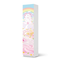 Möbelfolie Candyland - IKEA Pax Schrank 201 cm Höhe - 1 Tür - weiss