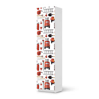 Möbelfolie Firefighter - IKEA Pax Schrank 201 cm Höhe - 1 Tür - weiss
