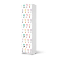 Möbelfolie Flying Animals - IKEA Pax Schrank 201 cm Höhe - 1 Tür - weiss