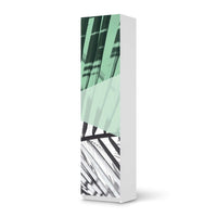 Möbelfolie Palmen mint - IKEA Pax Schrank 201 cm Höhe - 1 Tür - weiss