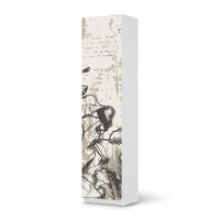 Möbelfolie Styleful Vintage 1 - IKEA Pax Schrank 201 cm Höhe - 1 Tür - weiss