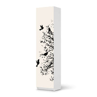Möbelfolie Tree and Birds 2 - IKEA Pax Schrank 201 cm Höhe - 1 Tür - weiss