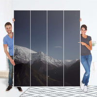 Möbelfolie Mountain Sky - IKEA Pax Schrank 236 cm Höhe - 4 Türen - Folie