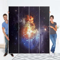Möbelfolie Nebula - IKEA Pax Schrank 236 cm Höhe - 4 Türen - Folie