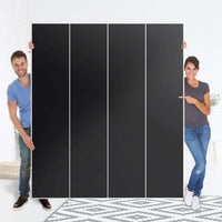 Möbelfolie Schwarz - IKEA Pax Schrank 236 cm Höhe - 4 Türen - Folie