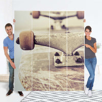 Möbelfolie Skateboard - IKEA Pax Schrank 236 cm Höhe - 4 Türen - Folie