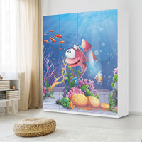 Möbelfolie Bubbles - IKEA Pax Schrank 236 cm Höhe - 4 Türen - Kinderzimmer