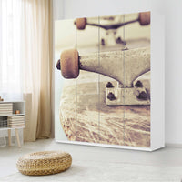 Möbelfolie Skateboard - IKEA Pax Schrank 236 cm Höhe - 4 Türen - Kinderzimmer
