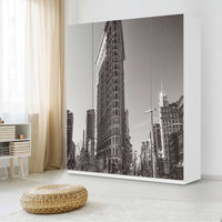 Möbelfolie Manhattan - IKEA Pax Schrank 236 cm Höhe - 4 Türen - Schlafzimmer