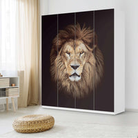 Möbelfolie Wild Eyes - IKEA Pax Schrank 236 cm Höhe - 4 Türen - Schlafzimmer