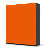 Möbelfolie Orange Dark - IKEA Pax Schrank 236 cm Höhe - 4 Türen - schwarz