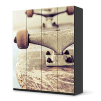 Möbelfolie Skateboard - IKEA Pax Schrank 236 cm Höhe - 4 Türen - schwarz