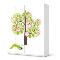 Möbelfolie Blooming Tree - IKEA Pax Schrank 236 cm Höhe - 4 Türen - weiss