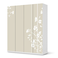 Möbelfolie Florals Plain 3 - IKEA Pax Schrank 236 cm Höhe - 4 Türen - weiss
