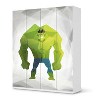 Möbelfolie Mr. Green - IKEA Pax Schrank 236 cm Höhe - 4 Türen - weiss
