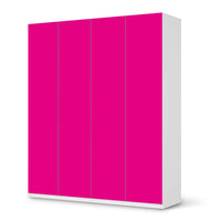 Möbelfolie Pink Dark - IKEA Pax Schrank 236 cm Höhe - 4 Türen - weiss