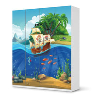 Möbelfolie Pirates - IKEA Pax Schrank 236 cm Höhe - 4 Türen - weiss