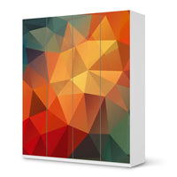 Möbelfolie Polygon - IKEA Pax Schrank 236 cm Höhe - 4 Türen - weiss