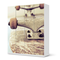 Möbelfolie Skateboard - IKEA Pax Schrank 236 cm Höhe - 4 Türen - weiss