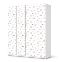 Möbelfolie Sweet Dreams - IKEA Pax Schrank 236 cm Höhe - 4 Türen - weiss
