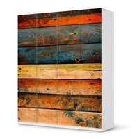 Möbelfolie Wooden - IKEA Pax Schrank 236 cm Höhe - 4 Türen - weiss