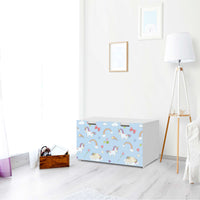 Möbelfolie Rainbow Unicorn - IKEA Stuva Banktruhe - Kinderzimmer
