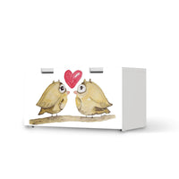 Möbelfolie 2 kleine Eulen - IKEA Stuva Banktruhe - weiss
