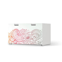 Möbelfolie Floral Doodle - IKEA Stuva Banktruhe - weiss