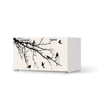 Möbelfolie Tree and Birds 1 - IKEA Stuva Banktruhe - weiss