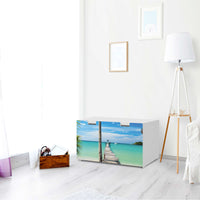 Möbelfolie Blue Water - IKEA Stuva Banktruhe - Wohnzimmer