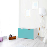 Möbelfolie Türkisgrün Light - IKEA Stuva Banktruhe - Wohnzimmer