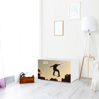 Möbelfolie Skater - IKEA Stuva / Fritids Bank mit Kasten - Kinderzimmer