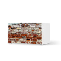 Möbelfolie Backstein - IKEA Stuva / Fritids Bank mit Kasten - weiss
