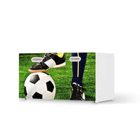 Möbelfolie Fussballstar - IKEA Stuva / Fritids Bank mit Kasten - weiss