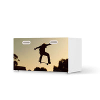 Möbelfolie Skater - IKEA Stuva / Fritids Bank mit Kasten - weiss