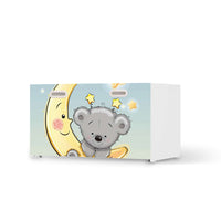 Möbelfolie Teddy und Mond - IKEA Stuva / Fritids Bank mit Kasten - weiss