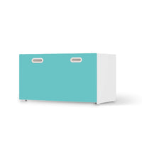 Möbelfolie Türkisgrün Light - IKEA Stuva / Fritids Bank mit Kasten - weiss