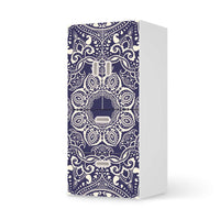 Möbelfolie Blue Mandala - IKEA Stuva / Fritids kombiniert - 2 Schubladen und 2 kleine Türen - weiss